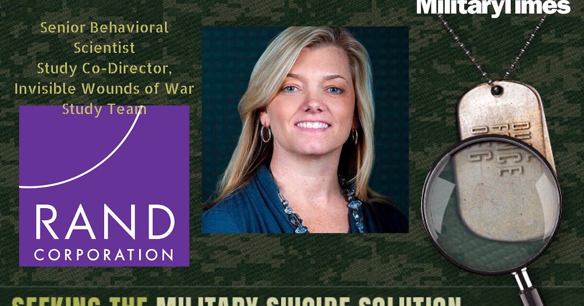 ArmyTimes's tweet photo. Seeking the Military Suicide Solution Podcast, Episode 16: Terri Tanielian https://t.co/Gl1LE0PY6g https://t.co/dFUit3J3Jz