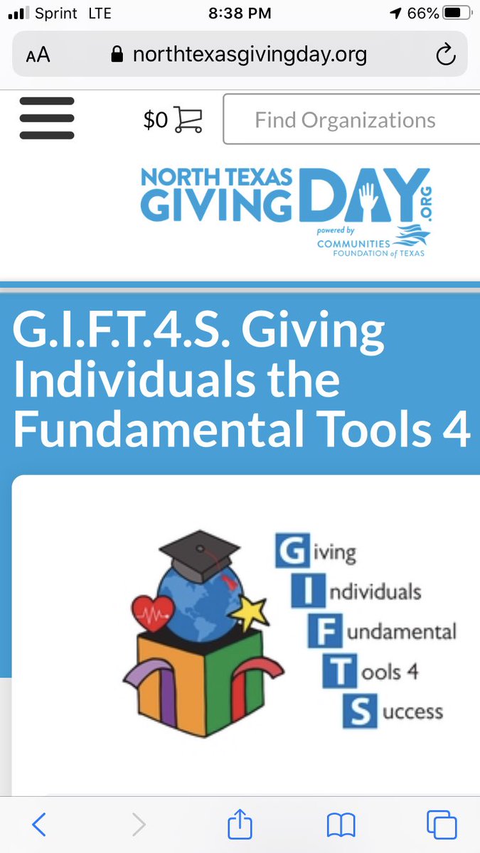 MikeFinleyFDN's tweet photo. Get ready!! North Texas Giving Day is tomorrow Tuesday, May 05 from 6 AM-Midnight. Support @gift4sacademy by clicking on https://t.co/IcyxEcQ1YI. Or give now so you don’t forget! To show our appreciation you will be entered into a raffle for every $100 you give. Thanks in advance https://t.co/ErGK3gaklC