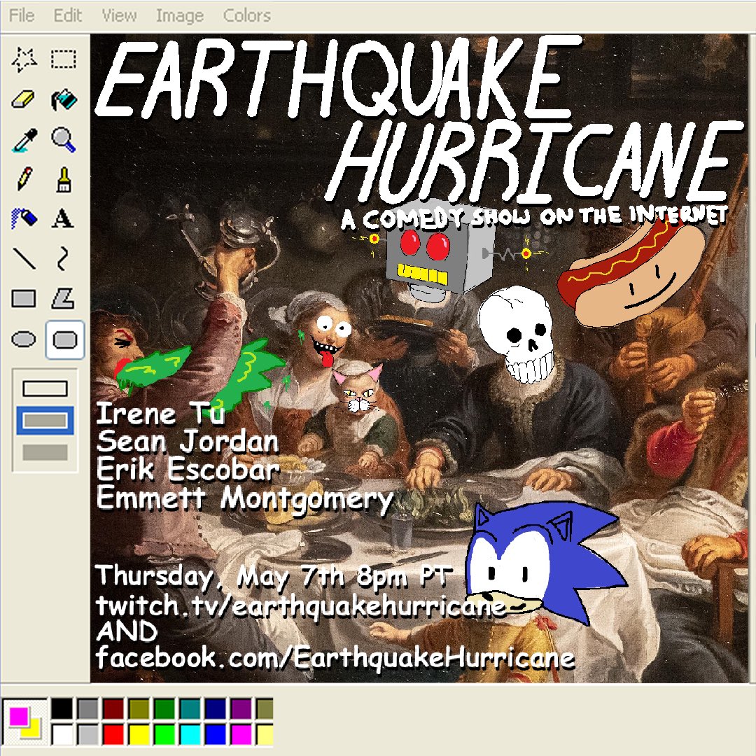 THIS THURSDAY, LET’S CYBER!!! I don’t know what that means. I just remember hearing it a lot in yahoo chatrooms. But WEE-O-WOW do we have a good show for you this week...

<a href="/irene_tu/">Irene Tu</a> 
<a href="/SeanSJordan/">Sean Jordan</a> 
<a href="/erikescobar/">Erik Escobar</a> &amp;
<a href="/emmettfungomery/">Emmett Montgomery</a>!

8pm Pacific on BOTH Twitch ANNNNNNND Facebook!