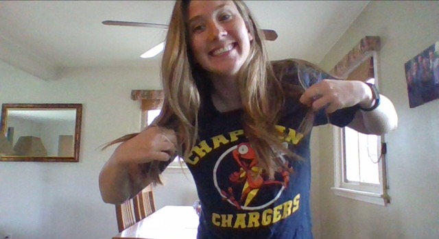 ChapmanKinderg1's tweet photo. We can't be together as a team today, so we are showing our pride virtually!  DAY 1 of virtual spirit week at Chapman! Today, as any day,  we are PROUD to be Chapman Chargers. #GSDChapman#GSDPride#DoingMIpart https://t.co/vUXf0Ormqu