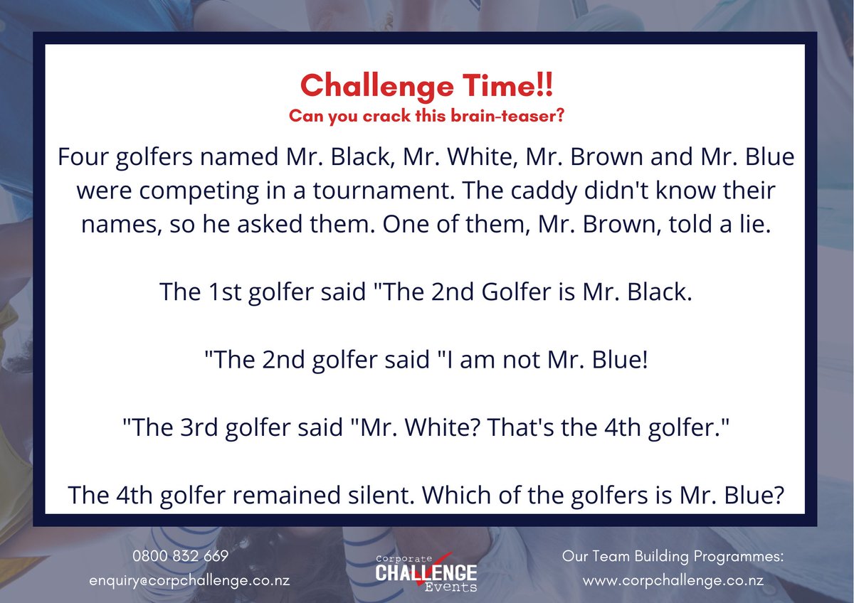 CorpChallengeNZ's tweet photo. Can you crack this brain-teaser? Comment below! 
#positiveteamculture #puzzle #brainteasers https://t.co/KuZpe4QBj9