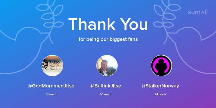 MAJORLABEL1's tweet photo. Our biggest fans this week: GodMornmedJitse, BuitinkJitse, StalkerNorway. Thank you! via https://t.co/jwa3XHm94A https://t.co/CEmVhZrgxU