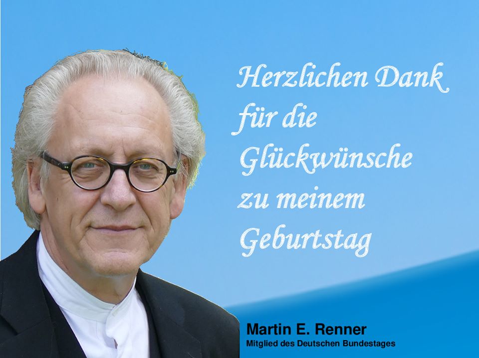 Mit 66 Jahren, da fängt das Leben an.
Mit 66 Jahren, da hat man Spaß daran. (...) 
Kaum zu Hause und schon habe ich viele Geburtstagsgrüße per PN &amp; auf meiner Mailbox, obwohl mein Geburtstag erst gerade startet. Vielen Dank für die Glückwünsche. #Bundestag
facebook.com/martinrennermd…