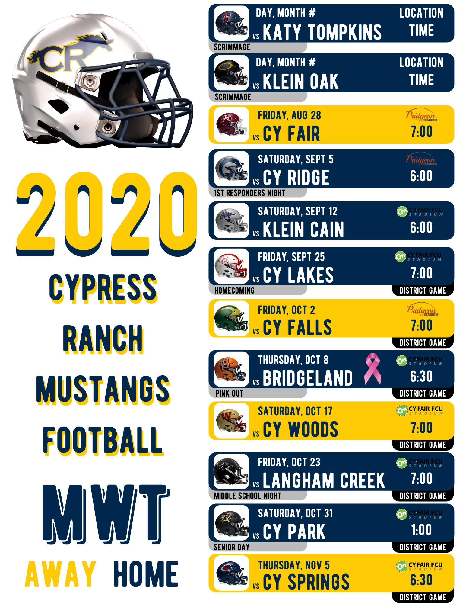 Printable Cyrcruse Football Schedule