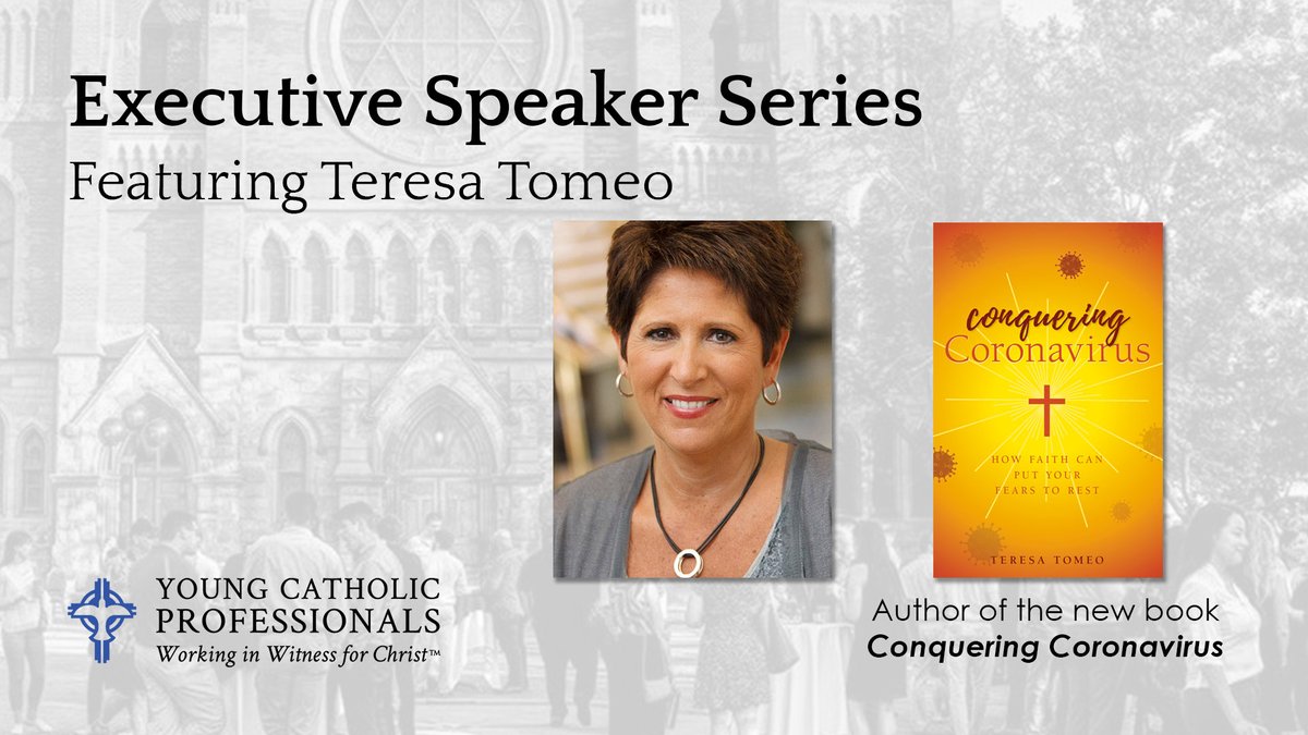 YCPDetroit's tweet photo. Join us TONIGHT at 8:00pm with Catholic talk show host, author, and speaker @TeresaTomeo to discuss key messages from her new book "Conquering Coronavirus."

Join on YouTube Live: https://t.co/IB2BpT3dgN

#UnleashTheGospel #YoungCatholics #VirtualEvents https://t.co/QPLUhVVRrO