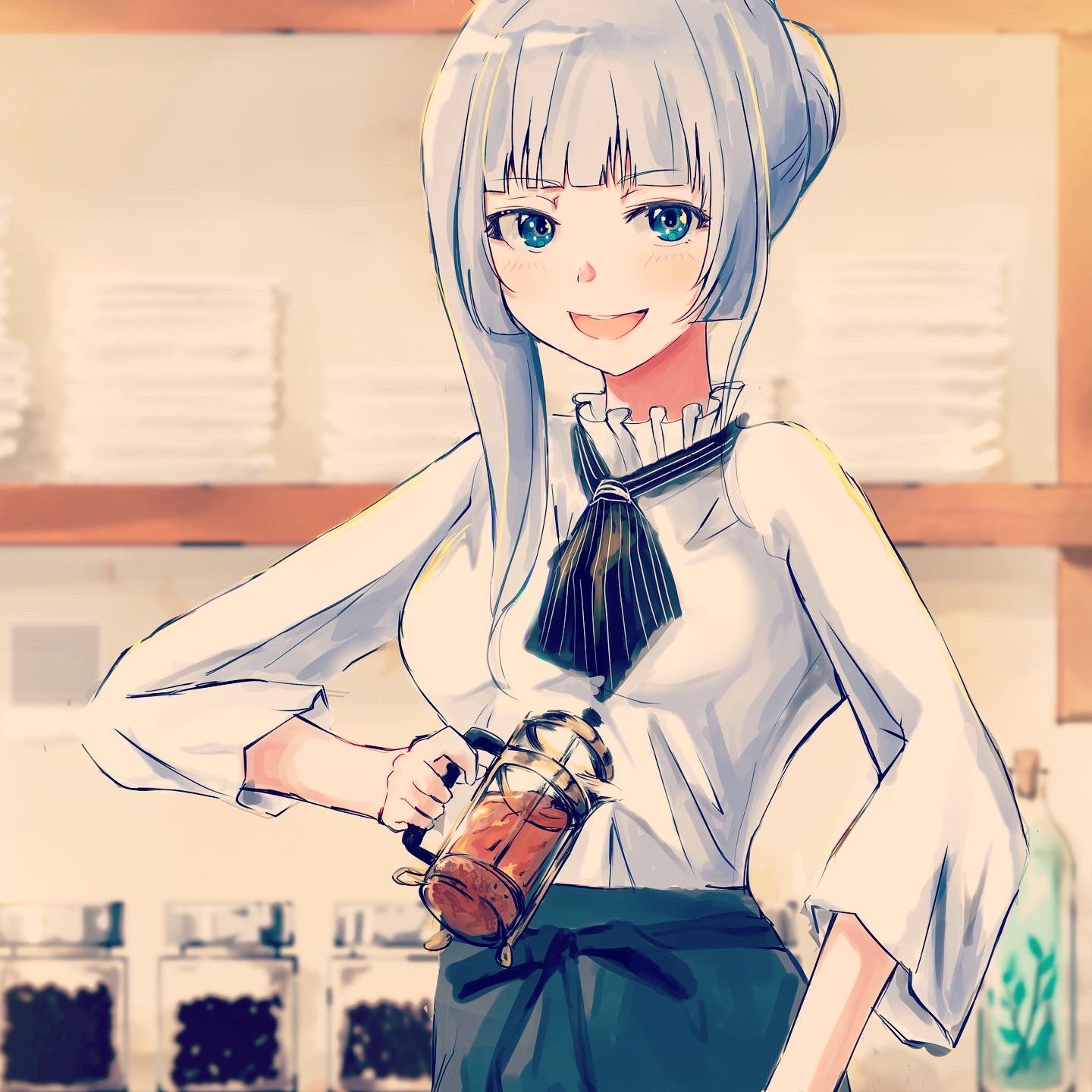 月と犬 半休止中 いらっしゃいませ 本日のパスタオススメです イラスト カフェイラスト Cafe Illustration