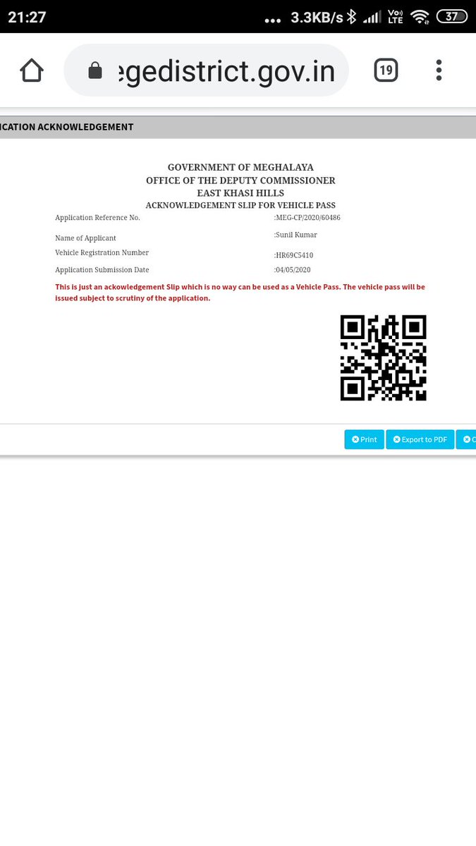 Monika51403071's tweet photo. @mlkhattar @cmohry  Birthday Greetings Sir. 

Please talk to @SangmaConrad @CMO_Meghalaya regarding issuance of speedy Curfew Bus Pass which I ve applied to bring back my family on own expense. 

This would be a great help on this auspicious day. God give you a long life. https://t.co/3WWpCDctmv