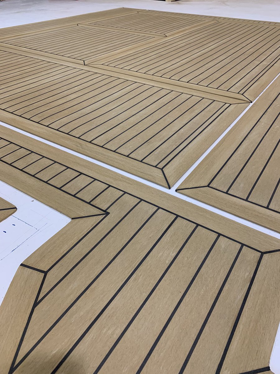Idealteak's tweet photo. Flexiteek 2G synthetic teak deck ready for installation! #teakdecking #yachting #flexiteek #syntheticteak #yacht #boatdecking #teakdeck #yachtdecking #custommade https://t.co/vZoIoCMfOP