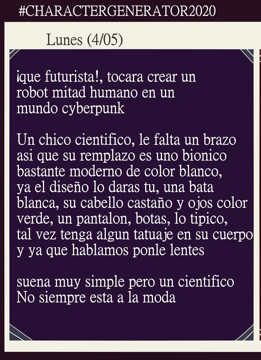 MelKun13's tweet photo. #Charactergenerator2020

Lunes 04/05

Okeyyyy! :D siendo honesta no estaba muy bien inspirada y me salio asi nomas pero hey :3 ah habido peores u,w,u 💕😅

Espero les guste https://t.co/JplgiKP31q