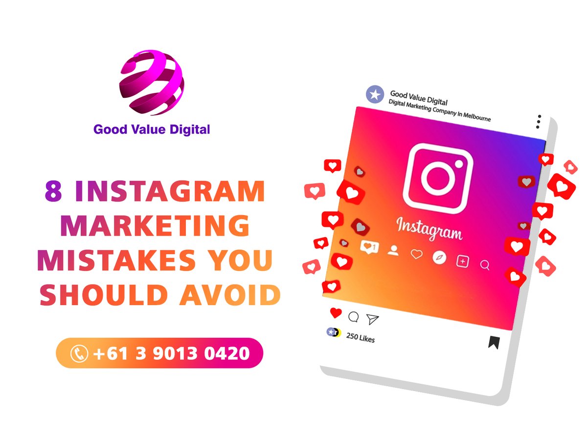 Goodvaluedigitl's tweet photo. • No Link in Bio 2 Drive Traffic 
• Lack of a Goal
• Making Instagram Account Private
• Continually Posting Duplicate Pics
• Misuse of Hashtags
• Focusing on the Quantity of Photos &amp; Videos, Not Quality
• Not Replying to Comments Quickly
• Not Taking Advantage of stories https://t.co/cmicuzGo24