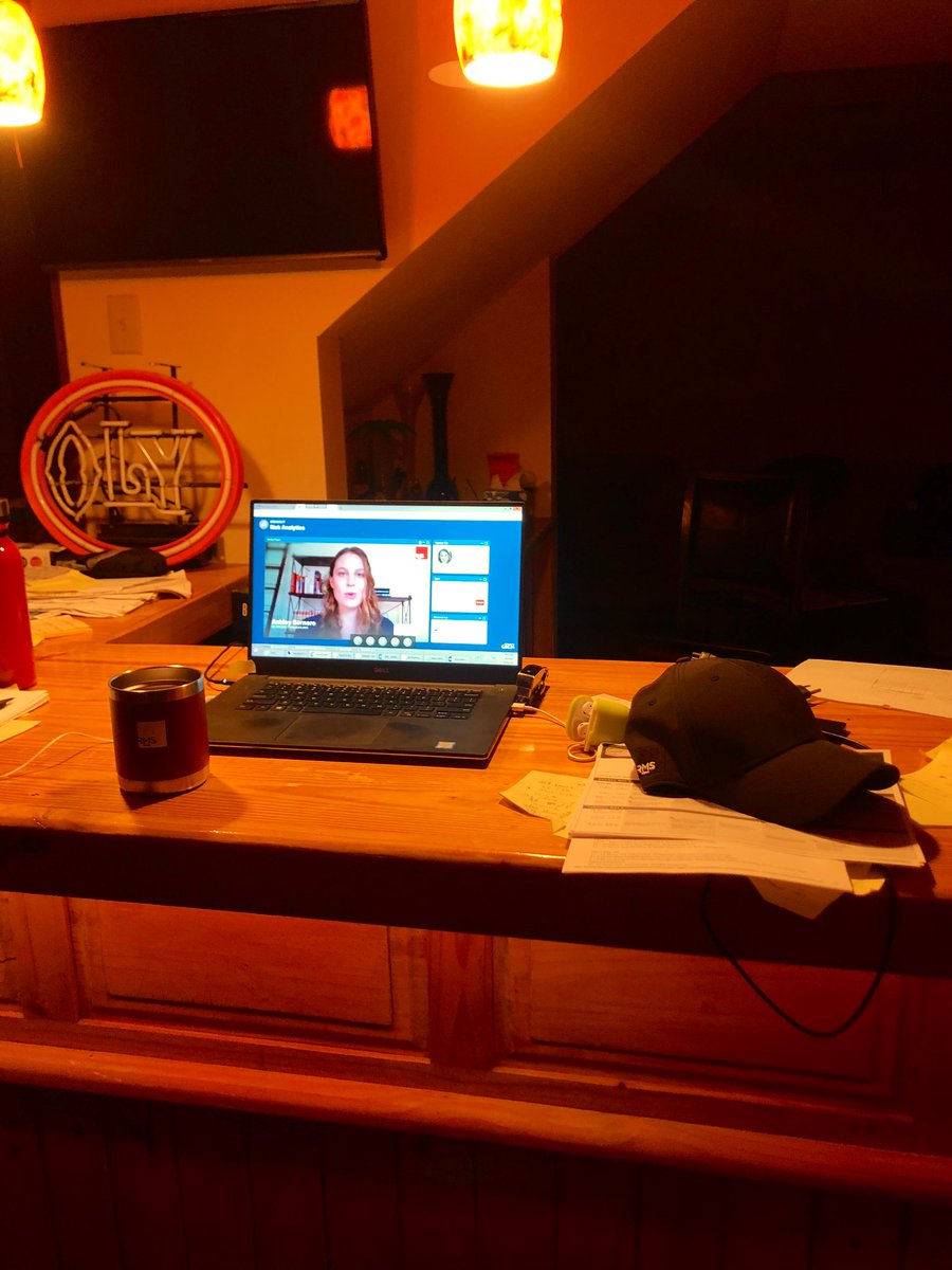 You know your a catastrophe modeling geek when your up at 10 pm CDT watching a <a href="/rms/">Moody's - Insurance Solutions</a> #EXCD2020 session. At least I can say I am at a bar. (My home bar of course)! #Productplacement #whatsinmycup