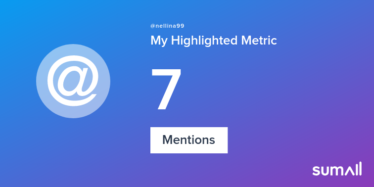 My week on Twitter 🎉: 7 Mentions, 1 Like. See yours with sumall.com/performancetwe…