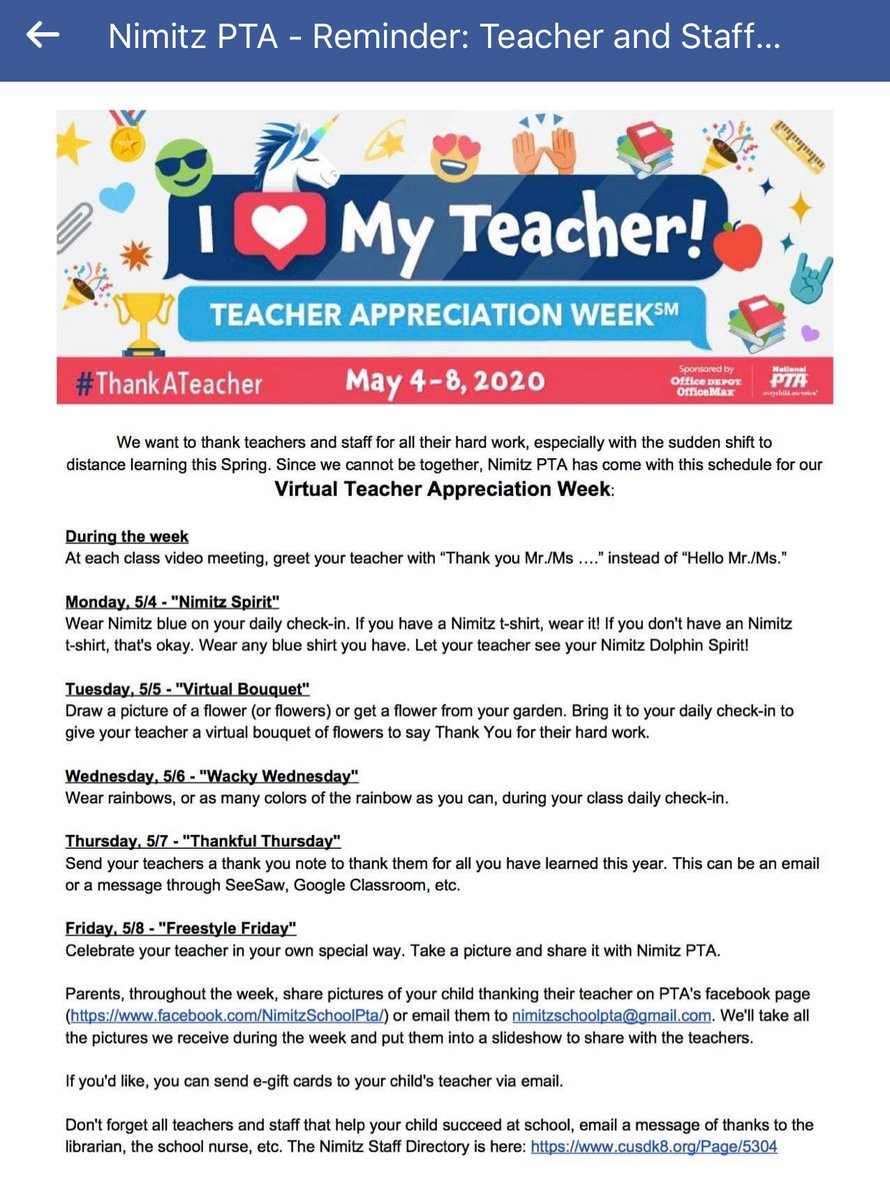 Nimitz Elementary School tweet media