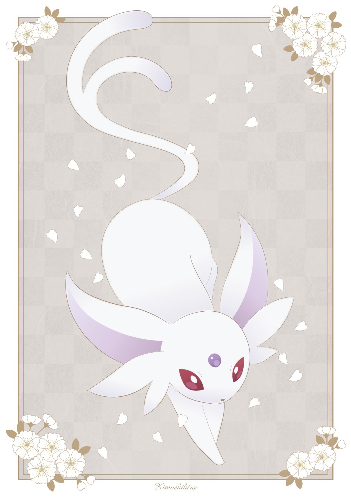 きむちひろ 在 Twitter 上 白いエーフィがいたらいいなっていう ポケモンイラスト T Co Cfuui2zqys Twitter