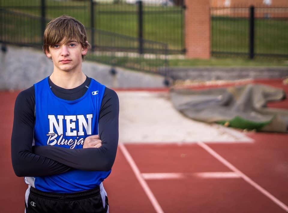 BarbBredlow's tweet photo. I’m so proud of this guy! He started his official college track workout routine this week.  #seniorstrong https://t.co/Og0L5kfk3X