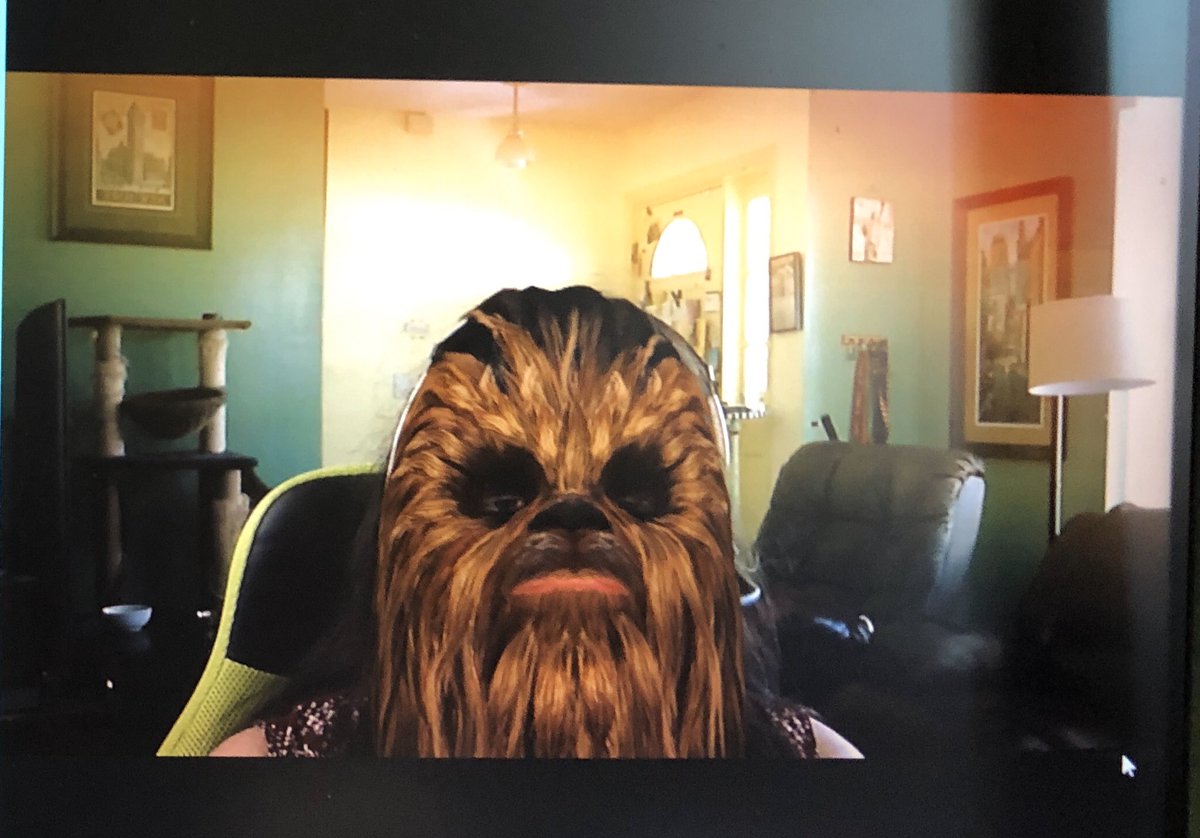 karena731's tweet photo. Conducted all my classes as Chewbacca today! #MayTheFourthBeWithYou
#JediMasters #SnapCamera #GoingTheDistancePBCSD #KeepingStudentsEngaged https://t.co/m2pgICaTQL