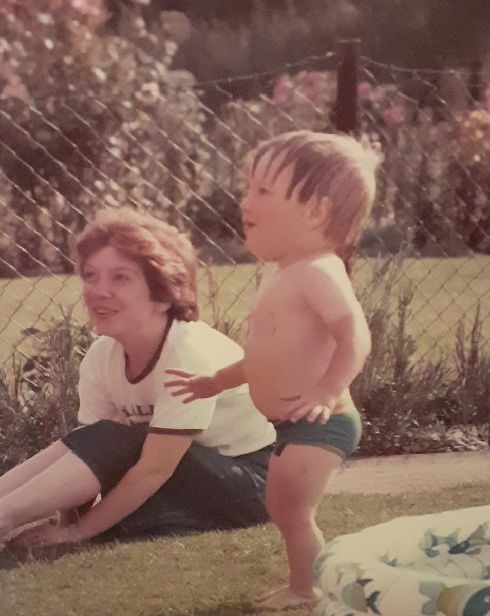 DeTarrier's tweet image. Something to cheer twitter up... my mum sent this picture of me last night. I’m so pleased I grew into my head and belly 🤣 #TuesdayCheer