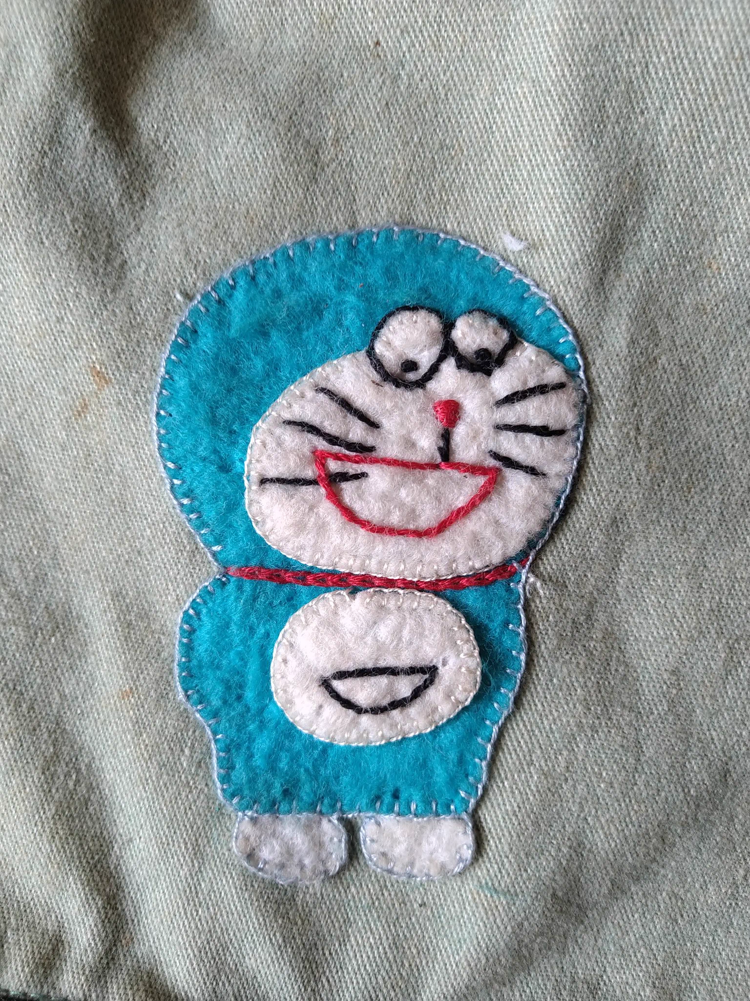 昔の義母が頑張って作った！ドラえもんのアップリケに ほっこり！