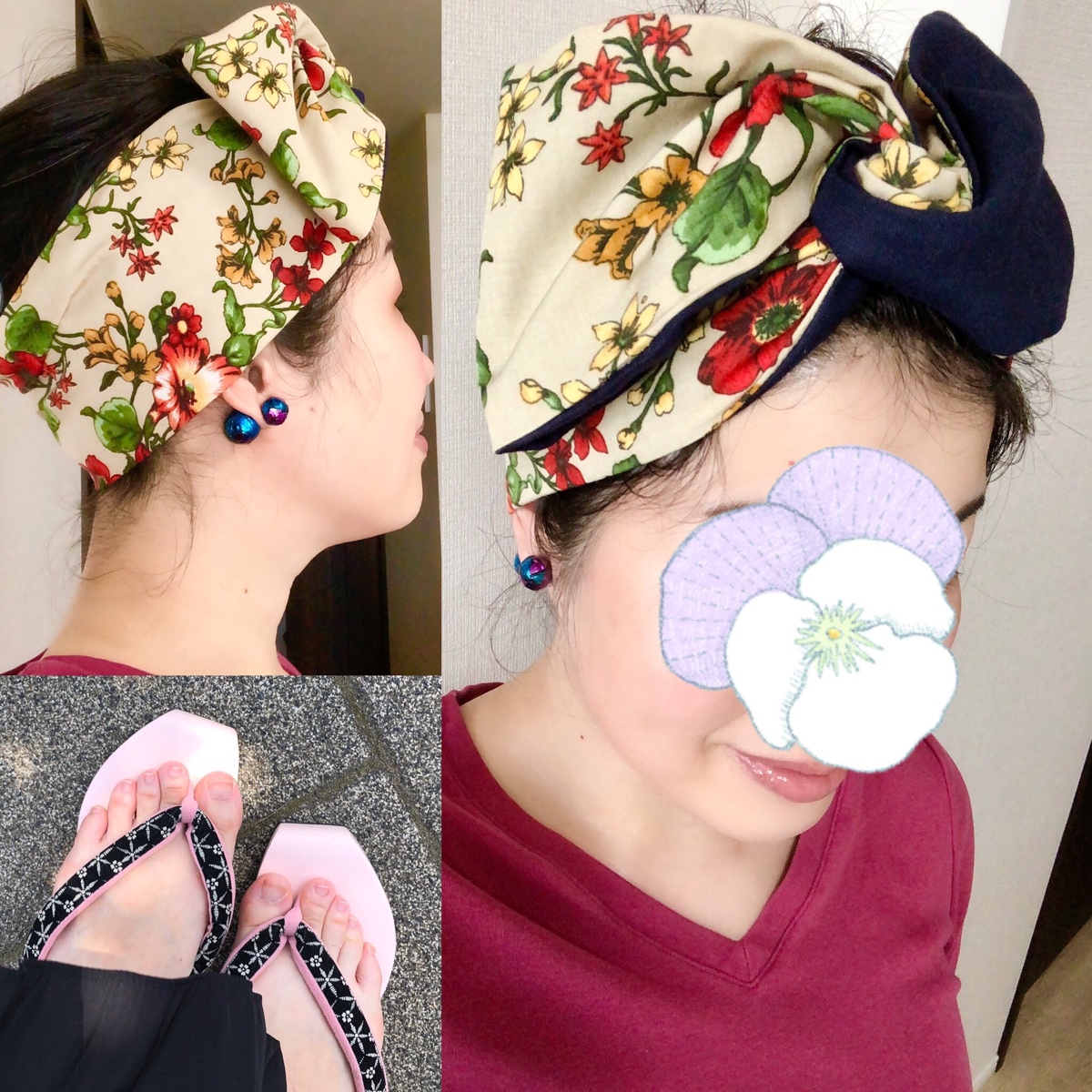 yasuyo_pekoe's tweet photo. さっそく #yuminique ピアスでべびこのお散歩に出かけました。べびこも興味深そうに手を伸ばしていました♪
ワイヤー入りで変幻自在の #kinooko_ ターバンは、大きなリボンに。
ともともさんを見習って、夏に向けて下駄慣らし。 #キモノ葉月 でお迎えしたピンクの下駄、お気に入りです。 https://t.co/fWBOP9ee7w