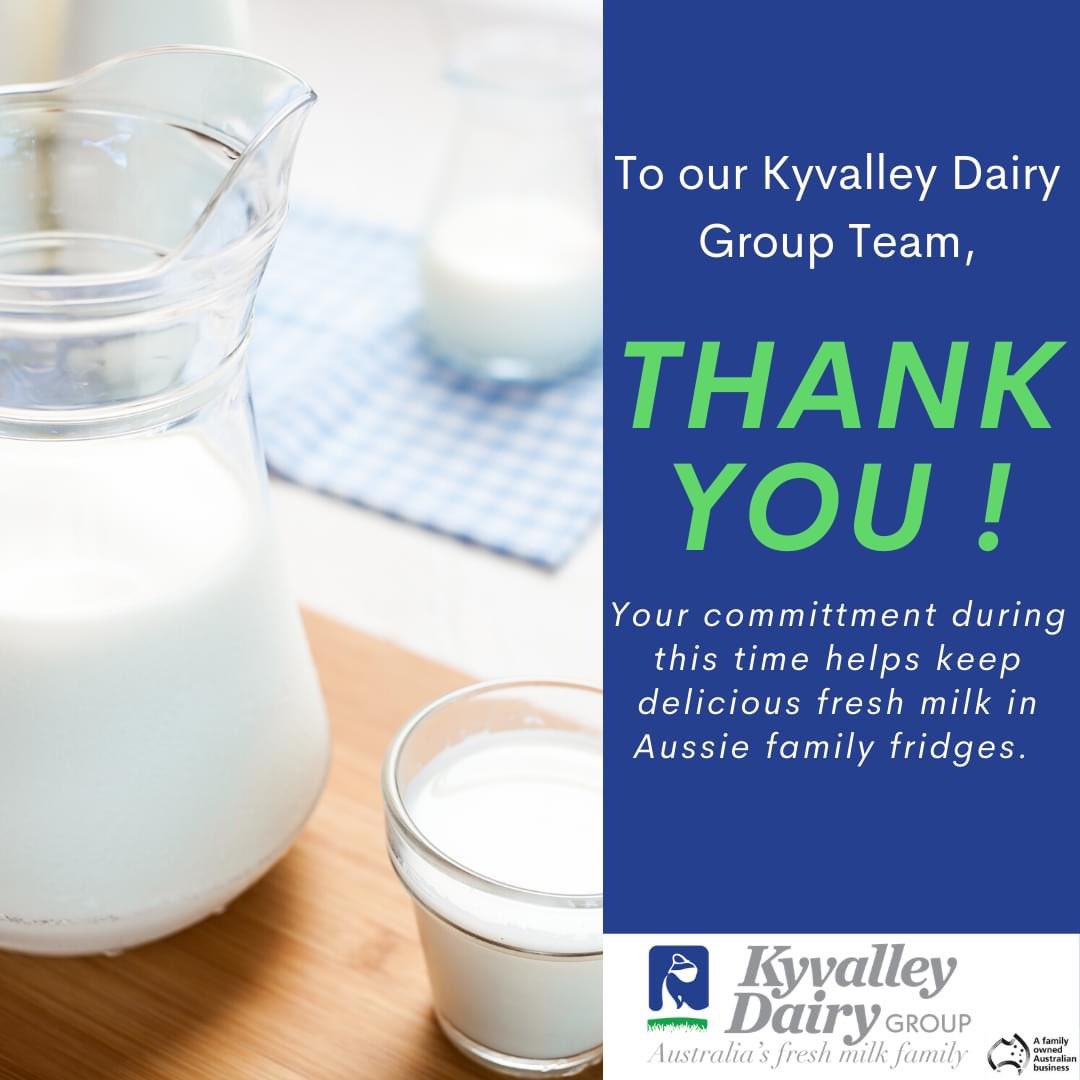 Not everyone gets to work from the comfort of home. We want to recognise our hard working team for keeping Aussie fridges full of delicious fresh milk #familybusiness #australiasfreshmilkfamily #WeAreFamily #thankyou #thankafarmer