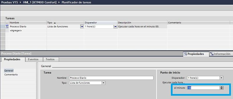 tecnoplc's tweet image. #programacionplc #programacionhmi -Crear tarea TIA Portal que se ejecute cada hora del día. is.gd/muikM9