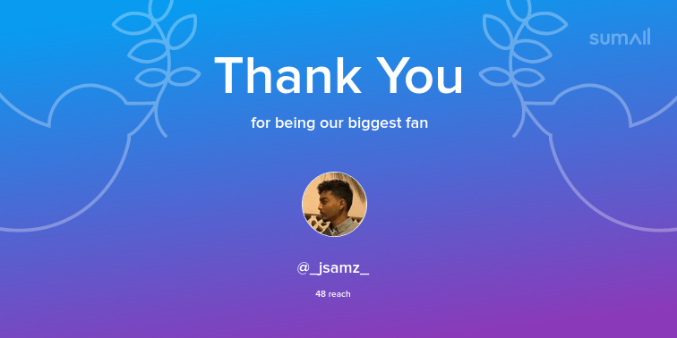 Our biggest fans this week: _jsamz_. Thank you! via sumall.com/thankyou?utm_s…