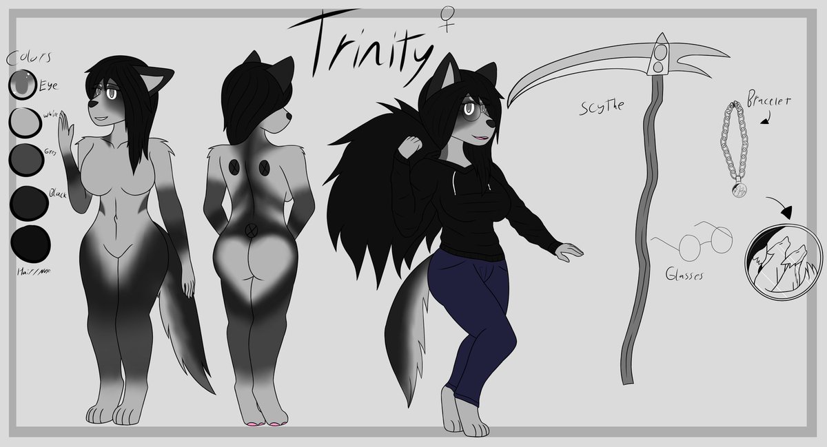 DerpyWolfLord1's tweet photo. My tw o girls art done by @TrinityGod1 https://t.co/39yUouvTK2