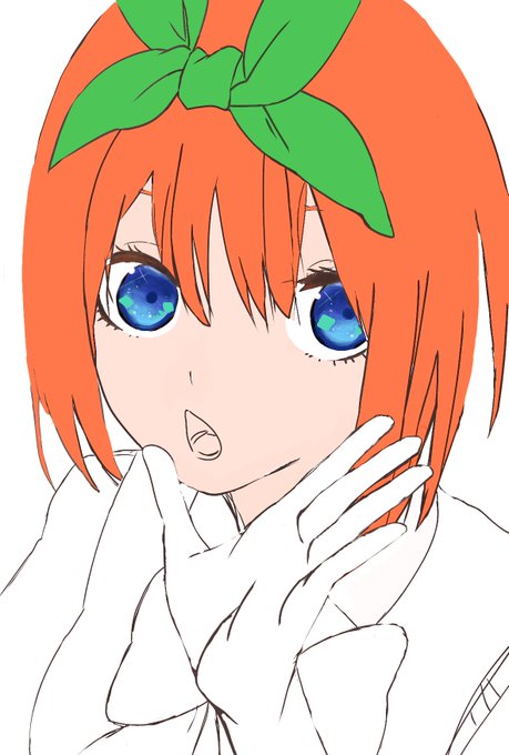 データとんで移行🍐🍣さんがTwitterに投稿した中野四葉(五等分の花嫁)のイラスト。