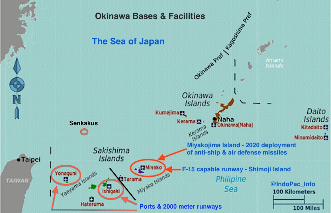 3: Some maps of the  #IndoPacific:A) Attacking  #Taiwan by sea, departing & landing sitesB)  #Japan's Okinawa Islands, bases & facilitiesC) Naval chokepoints in the Malacca Strait regionD) Air Defense Identification Zones in the West Pacific