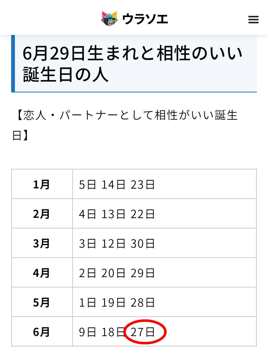 ソウル メイト 誕生 日