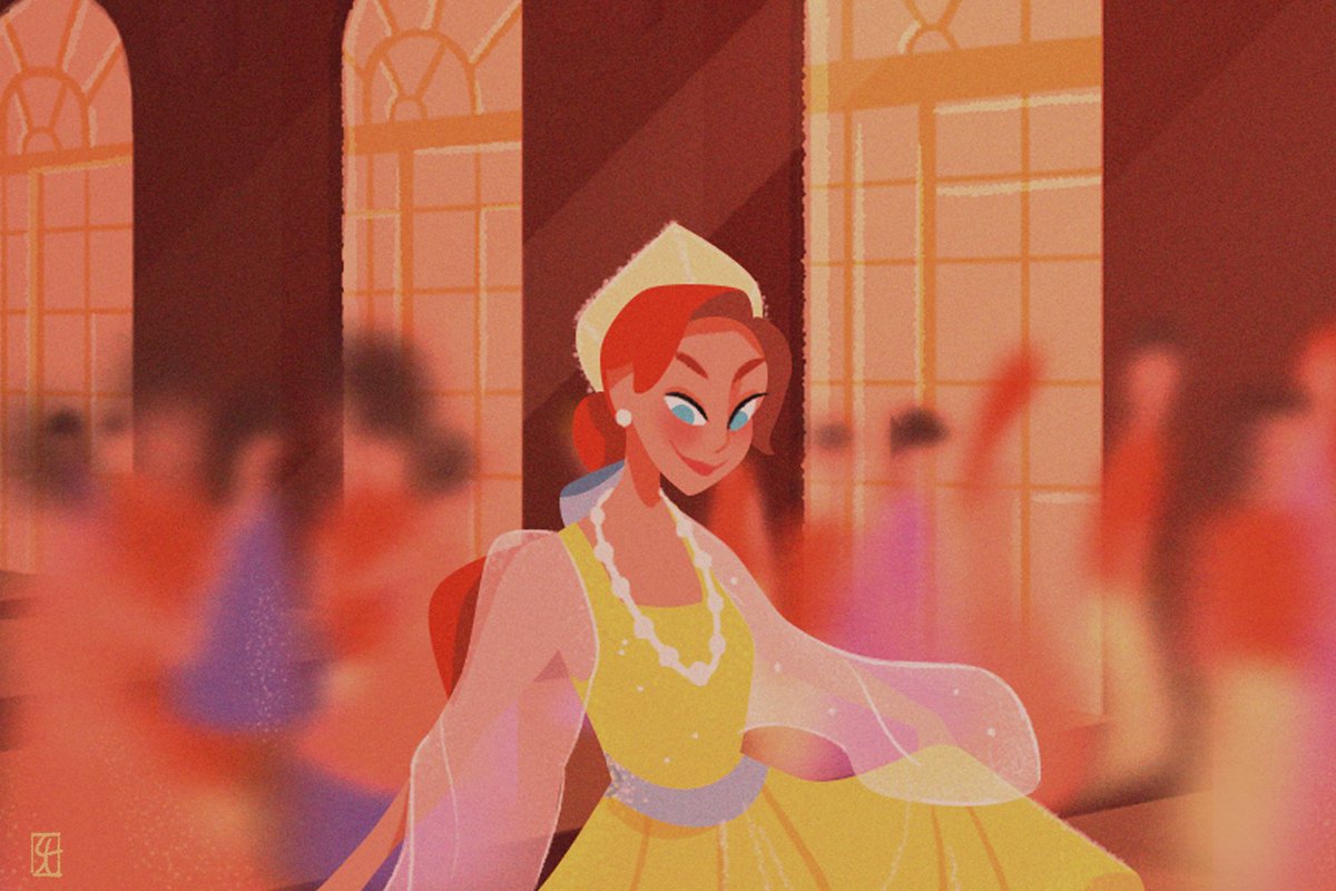 Someone holds me safe and warm,
Horses prance through a silver storm, figures dancing gracefully, across my memory 🎵 
#Disney #anastasia #disneyprincess #artph #art #illustration