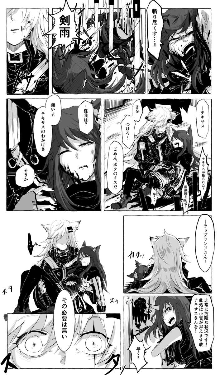 もしもテキサスがラップランドを庇って負傷したら
※流血表現あります。ご注意下さい。 