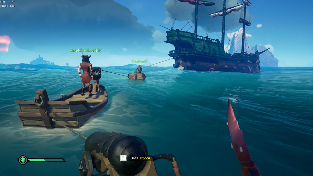 ducckey's tweet photo. @SeaOfThieves 
sleigh ride but instead of snow we have the ocean and instead of sledges we have ships https://t.co/aGvAZKn9UG