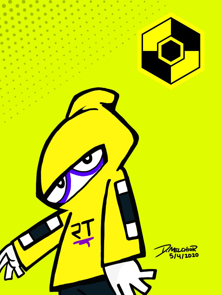 HardcoreRex_'s tweet image. I drew the pizza boi @RebelTaxi! Here's his avatar in a hoodie, with one version being inspired by his old look, mainly the hat, and the other version being inspired by his new look! Hope he likes it! :) 🖤💛🍕