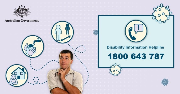 NSWADC's tweet image. Do you have friends or family with disability who are worried about #coronavirus? They can call the Disability Information Helpline on 1800 029 904 for free, independent and fact-checked info #DisabilityHelp