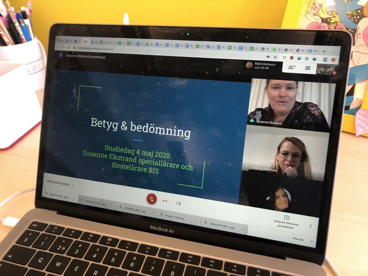 Studiedag (Google Meeet) med betyg och bedömning på agendan. Mycket givande och intressanta diskussioner. #sollentunainternationalschool #solskol