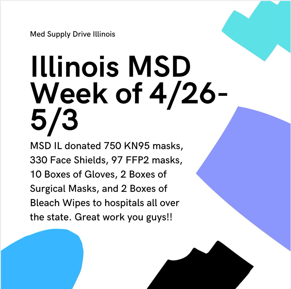 IllinoisMSD's tweet photo. MSD-IL had an awesomely productive week this week! Keep up the great work! Also, please donate to our cause by visiting https://t.co/HwpvxikT67! https://t.co/lwVnkis0ry