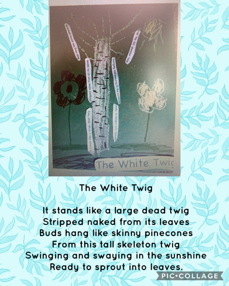 LeafyTrailsFS's tweet photo. Such a lovely Spring poem from a P3 pupil with beautiful illustrations #literacy #poetry #creativewriting #similies #alliteration #writingprompts #writing #artist #artwork @OyneSchool https://t.co/zPs7FjbFcp