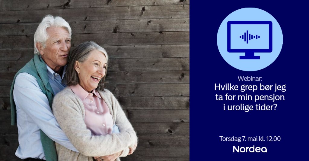 Er du kjent med dagens #pensjonssystem, og hvordan best #spare til #pensjon? Få innsikt og tips til hvordan spare klokt og #bærekraftig i dagens urolige marked fra pensjonsekspert Gro Handal og bærekraftsjef i Nordea Liv, <a href="/SigridWilter/">Sigrid Wilter</a>. Påmelding: register.gotowebinar.com/register/76499… #webinar