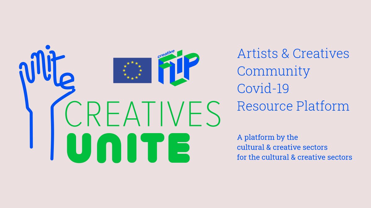 GabrielMariya's tweet photo. Pleased to launch the #CreativesUnite #COVID19 Resource Platform - a platform by the sector for the sector.
Thank you @CreativeFLIP_EU for creating a space where 🇪🇺 #culture & #creative professionals can find & share info related to #CoronaCrisis.
👉https://t.co/4OtOc1W6cW https://t.co/wSXifSaCNn
