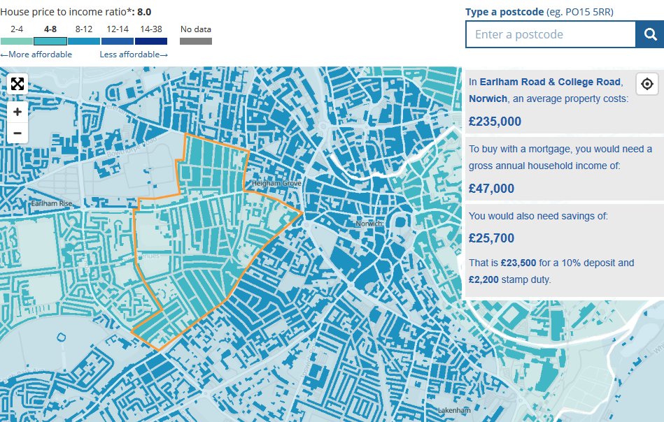 4/  https://onsvisual.github.io/housingaffordability/ -- a nice UK example here from  @ONS, mashing up population income data with house price data to create mapping of housing affordability down to a very local level