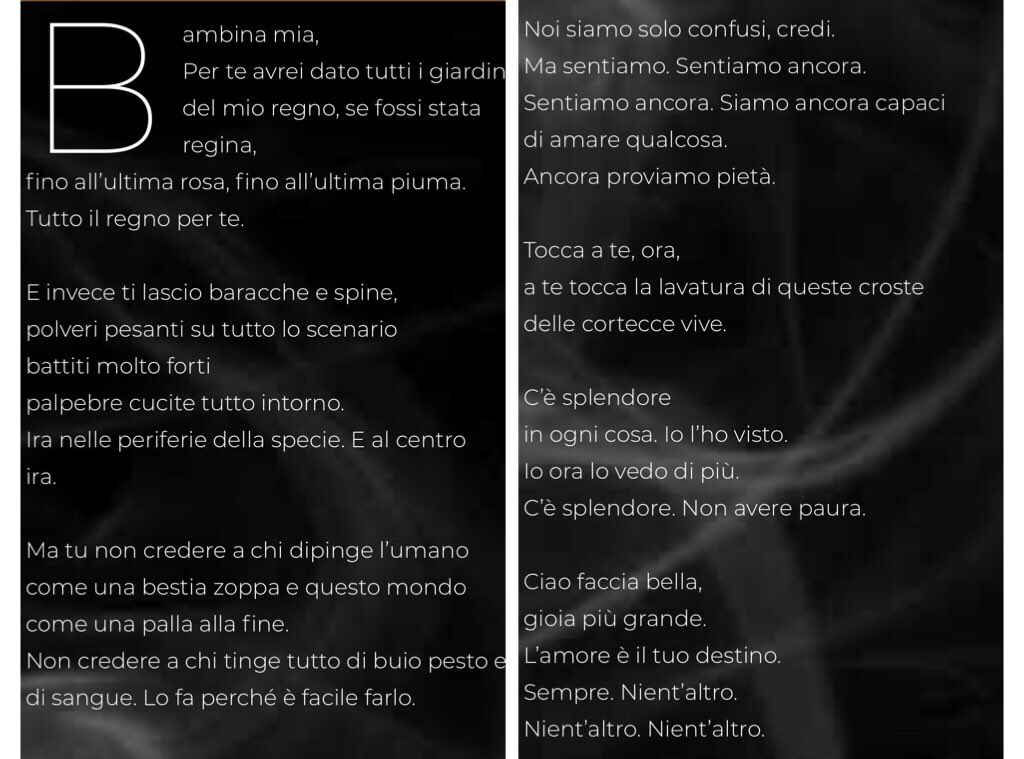 AlePercopo's tweet photo. Oggi sono contenta perché ho fatto conoscenza con la poesia di Mariangela Gualtieri.😊✨🦋#CasaLettori #poesieinformadidiario #poesia https://t.co/41C3ZUWQpD