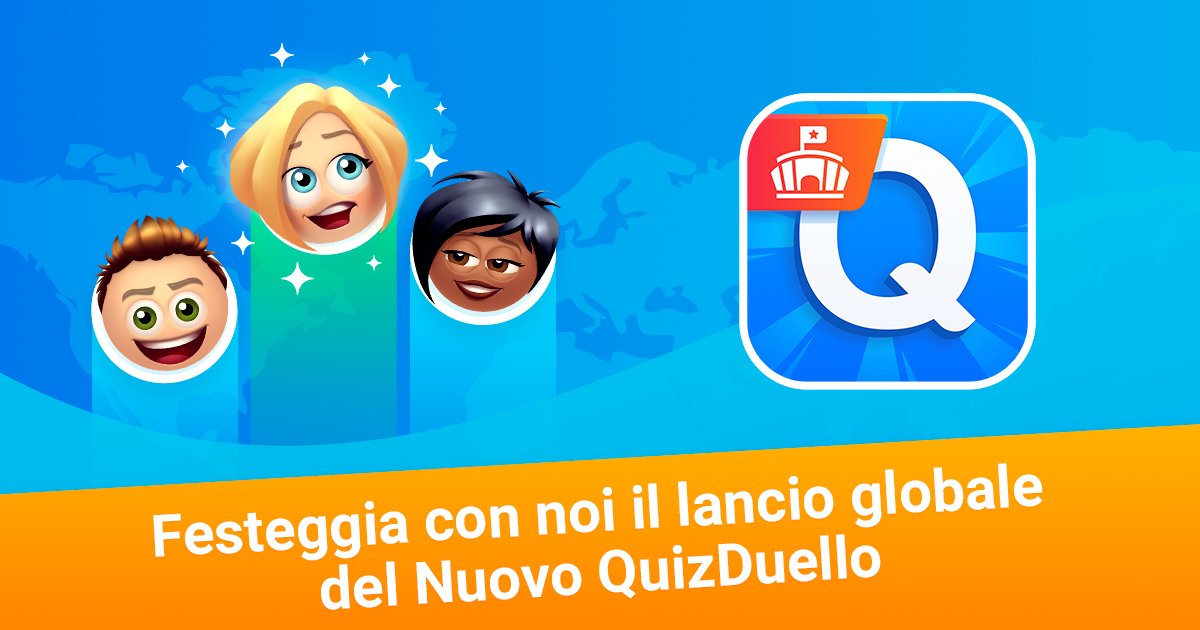 QuizDuello's tweet photo. Chi di voi sta già giocando al Nuovo QuizDuello?
Ora disponibile in tutto il mondo! https://t.co/WFzgkkcImz