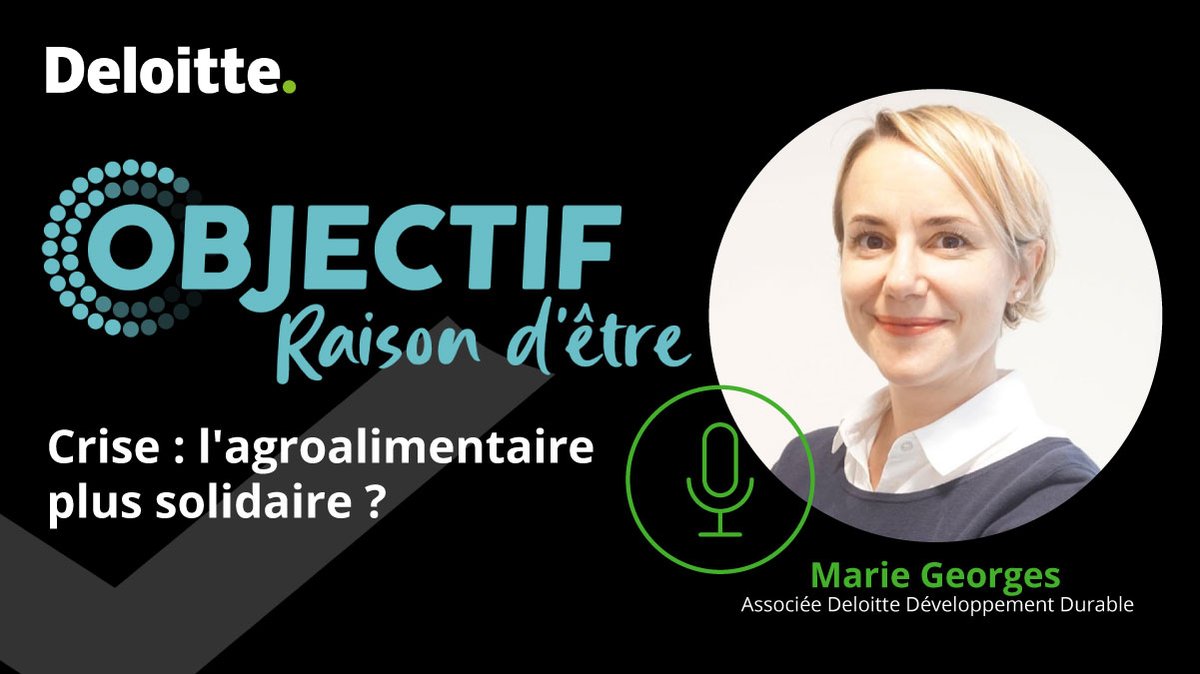 [Objectif Raison d'être] <a href="/BfmBusiness/">BFM Business</a> 
Retrouvez Grégoire de Tilly, <a href="/NicoChabanne/">Nicolas Chabanne</a> et <a href="/MarieGeorgesLo/">Marie Georges</a>, Associée @DeloitteDD dans le replay de l'émission présentée par <a href="/CyrielleHariel/">Cyrielle Hariel</a>.

🎙Replay juste ici ➡ bit.ly/2ytUP6O

#Agroalimentaire #Covid19 #DeloitteFrance