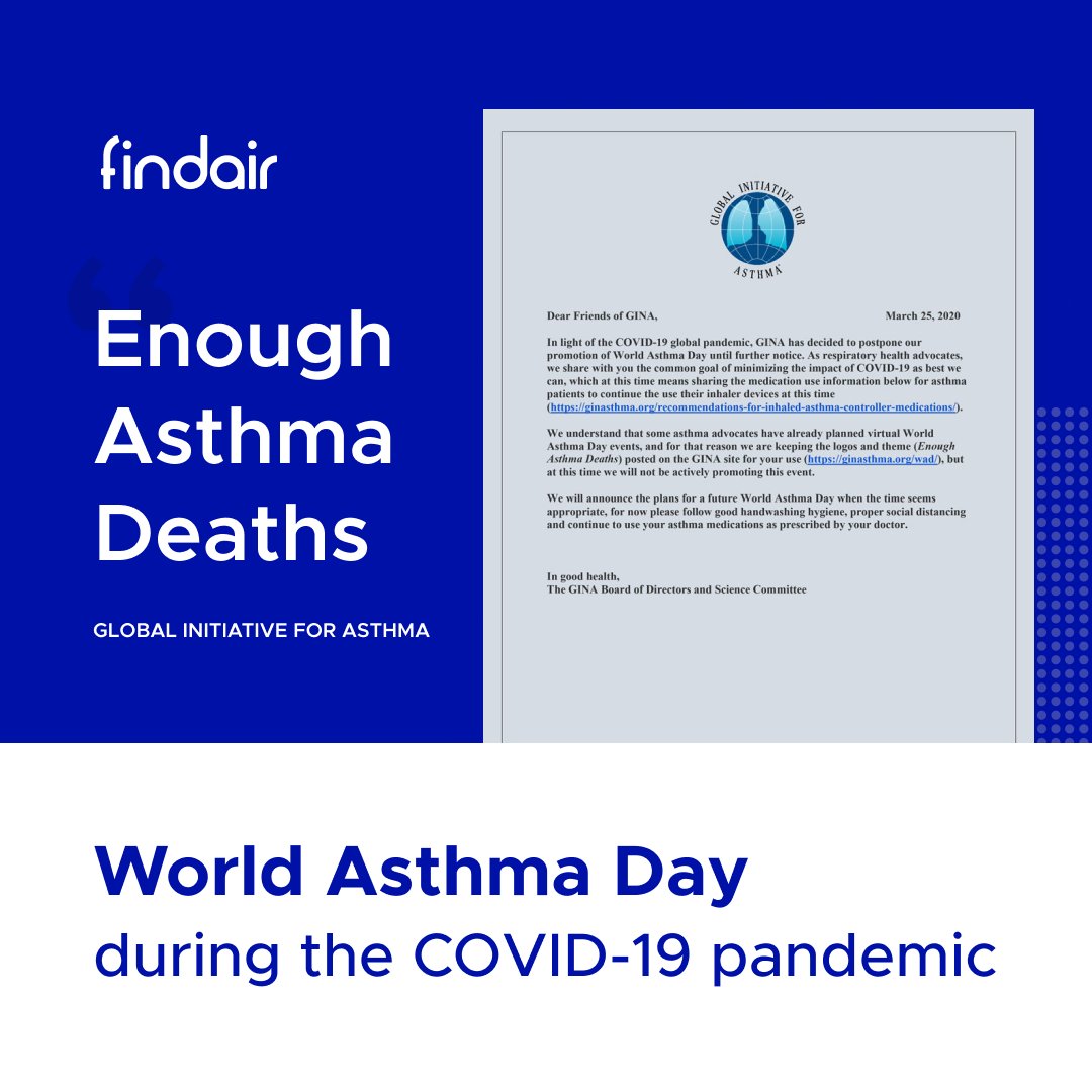 GINA the organizer of #WorldAsthmaDay2020 has recently decided to cancel the preparations for this year’s event. As a strong advocate for the prevention of #respiratory diseases, it has released core information regarding medication use during the #pandemic