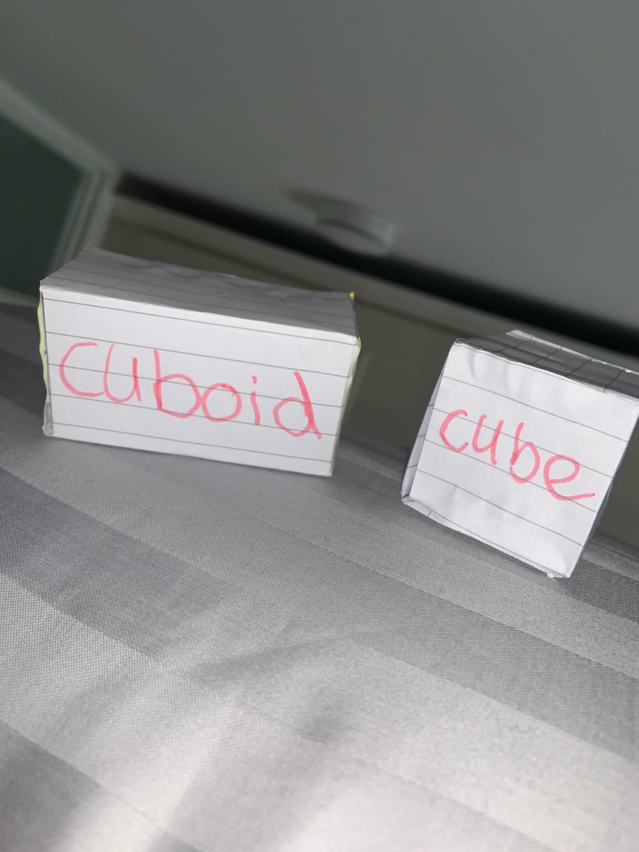 MsByrne6's tweet photo. Volume and Nets. Some of the work created by second years making cubes and cuboids. Well done guys on your 3D objects. https://t.co/StSFJQujUk
