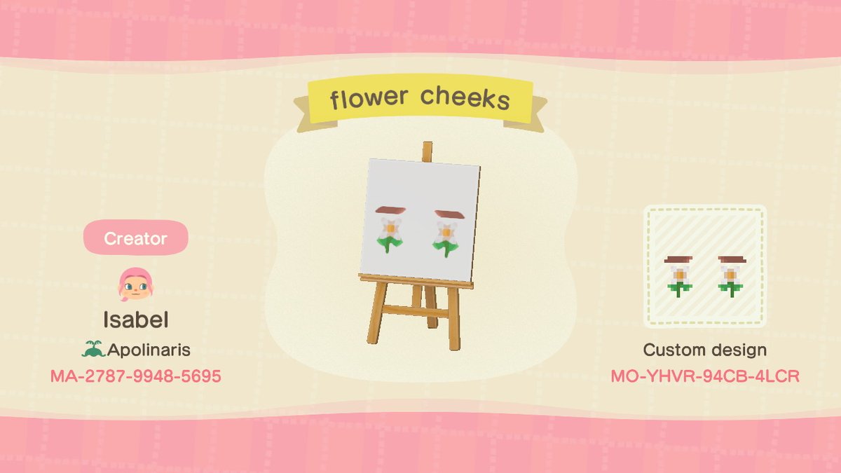 issabelley_ac's tweet photo. More designs! i did this dress and wanted something to match so i made the cheeks #AnimalCrossing #ACNH #animalcrossingdesigns https://t.co/TCP119Zq8J