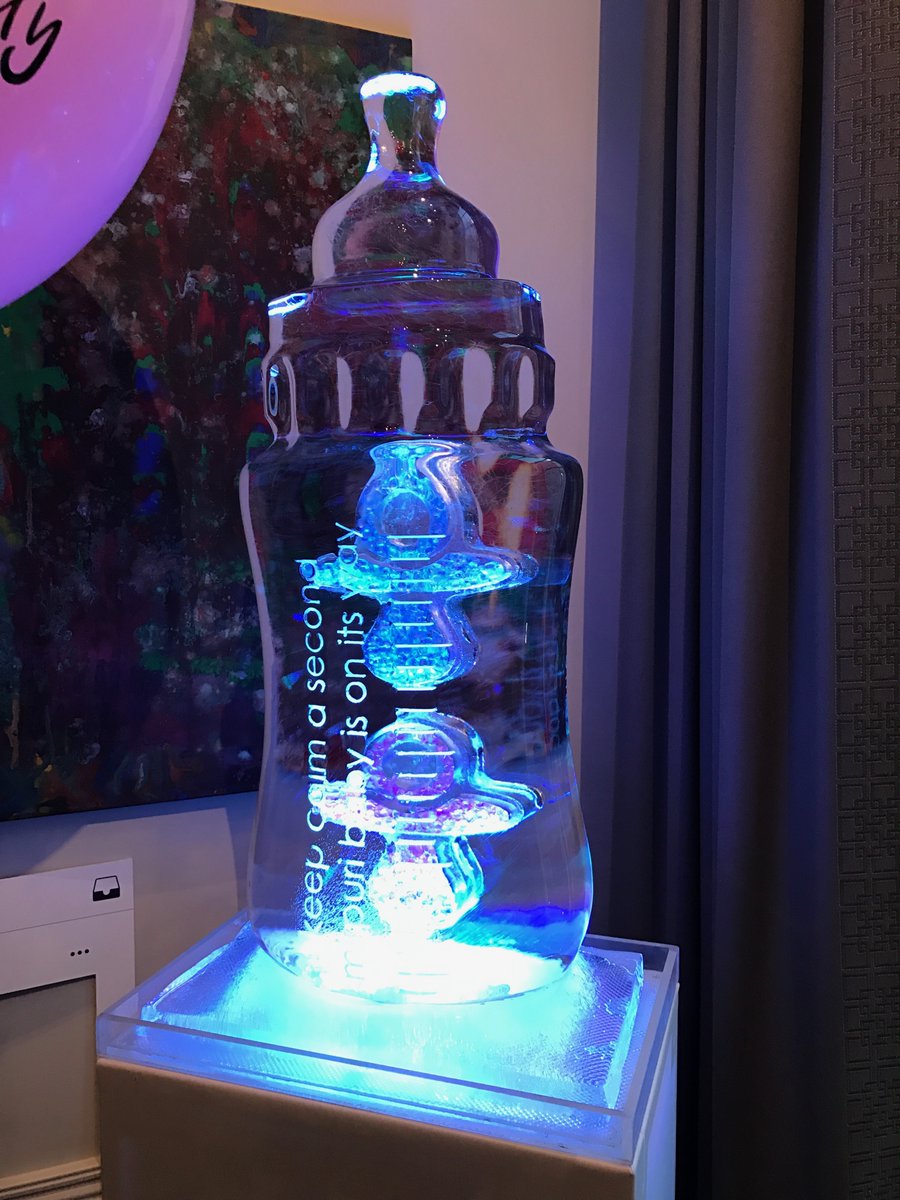With talk of a possible post-lockdown baby boom on its way we thought this was rather appropriate! This is a fond memory of a time when we worked with Aron Schlagman <a href="/aroniam/">WHiTEPAPER event</a> to create an original ice sculpture in the shape of a baby’s bottle. #tbt  #whitepaperevent #partyplanner