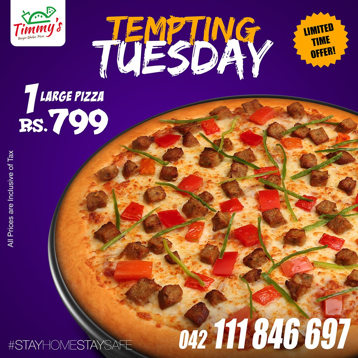 Timmys_pak's tweet photo. Timmy’s tempting your Tuesday with this limited time offer.
.
.
Call your food 042-111-846697
.
.
#TIMMYS #LAHORE #bahriatown #bahriaorchard #emporiummall #johartown #allamaiqbaltown #valenciatown #karachi #timmysmirpur #timmysjailroad #timmys4ever #Pizza #covid19 #ramadan2020 https://t.co/2R0BxRa7xT