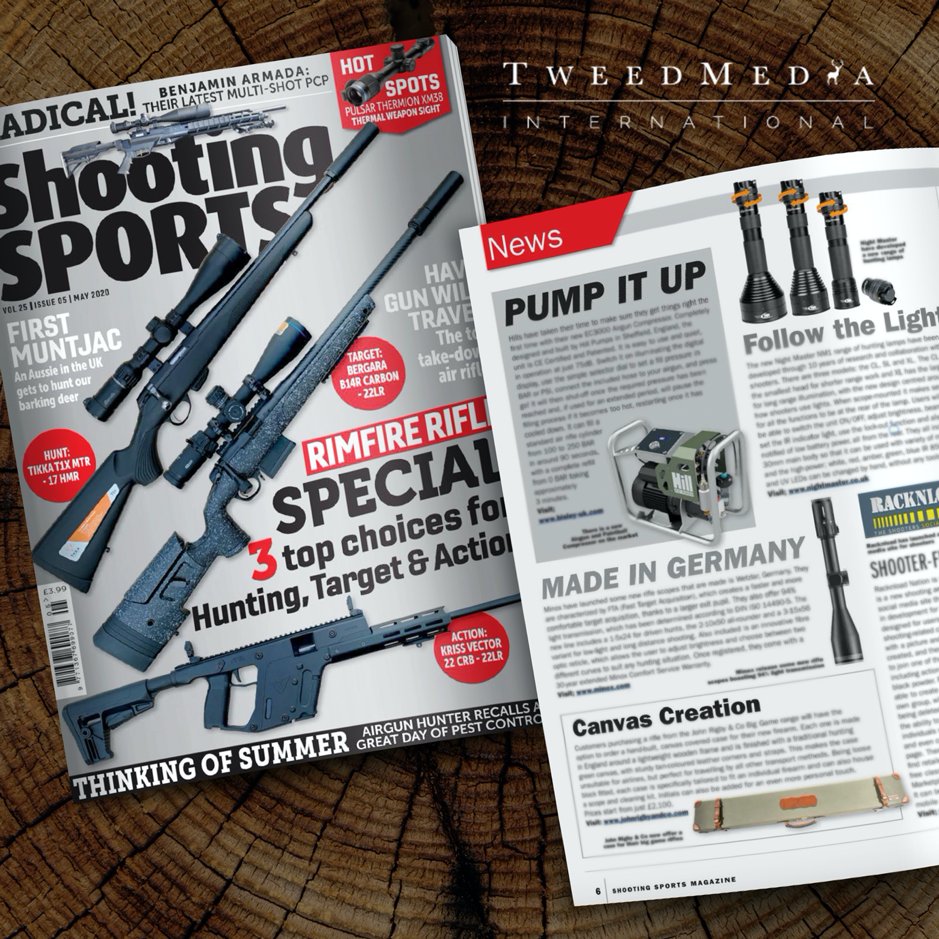 Tweed_Media's tweet image. Check out the May issue of Shooting Sports magazine. Our client @JohnRigbyandCo are featured on their news page with their exquisite canvas rifle slip. #Tweedbrands #Madetobeused #Lovethebrandsyouworkwith